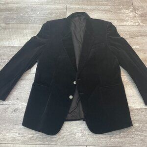 Vintage Black Velvet Blazer  42 / 44 Large Made in Canada